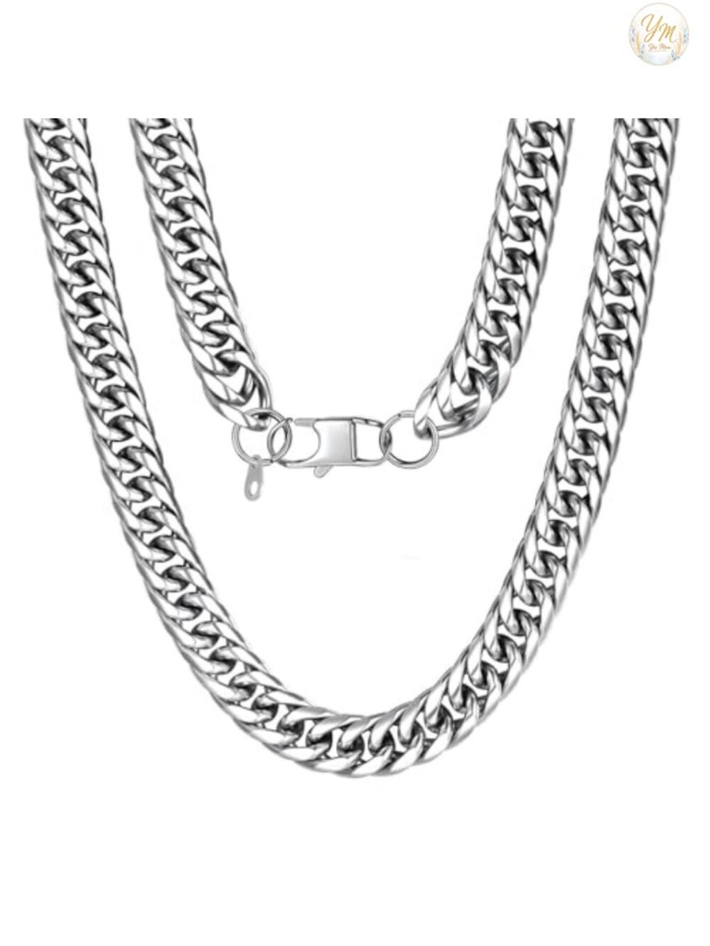 Mens Stainless Steel Cuban Link Chain Necklace Franco Curb 3.5-12mm